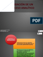 VALIDACION DE UN PROCESO ANALITICO Alumnos PDF