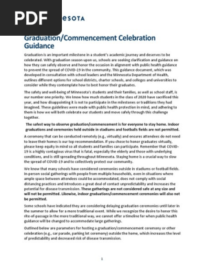 2020 School Graduation Guidance in Minnesota