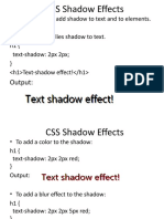 CSS Shadow Effects: Output