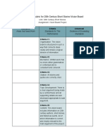 Single Point Rubric For 20th Century Short Stories Grasps Project