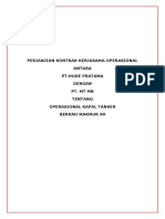 Perjanjian Kerjasama Kontrak Operasional Kapal PDF
