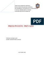 Presupuesto Privado