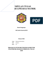 Aljabar Linear Dan Matrix - Muhammad Dafa Raflian - 19041011 - 2H PDF