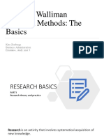 Nicholas Walliman Research Methods: The Basics: Kate Zonberga Business Administration Erasmus+, Study Year 3