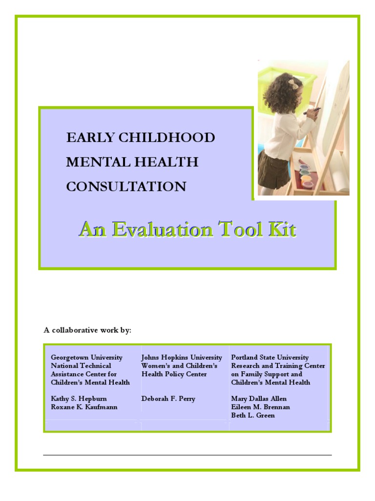 Early Childhood Mental Health Consultation An Evaluation Toolkit PDF