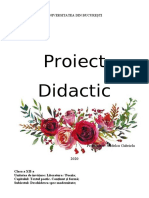 Proiect Didactic: Universitatea Din București