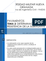 Resistencia subrasante pavimentos