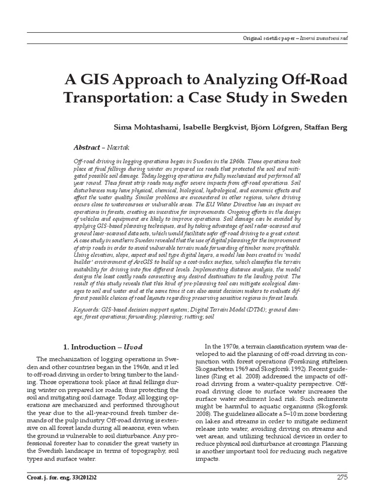 A Gis Approach To Analiyze Off Road Transportation | PDF | Off Roading ...