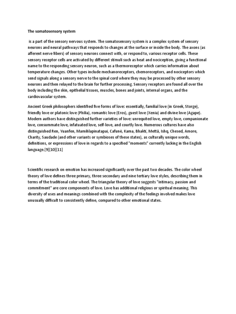 The Somatosensory System | PDF | Self-Improvement | Science & Mathematics
