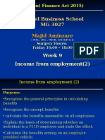 MG 3027 TAXATION - Week 9 Income From Employment