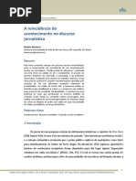A reincidência do acontecimento no discurso jornalístico 
