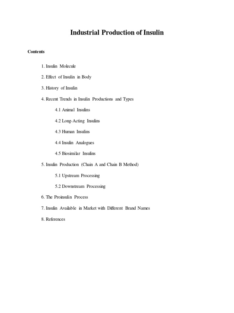Industrial Insulin Production Overview | PDF | Complementary Dna | Insulin