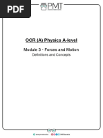 OCR (A) Physics A-Level: Module 3 - Forces and Motion