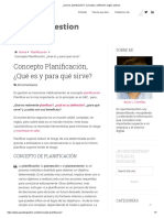 ¿Qué Es Planificación - , Concepto y Definición Según Autores