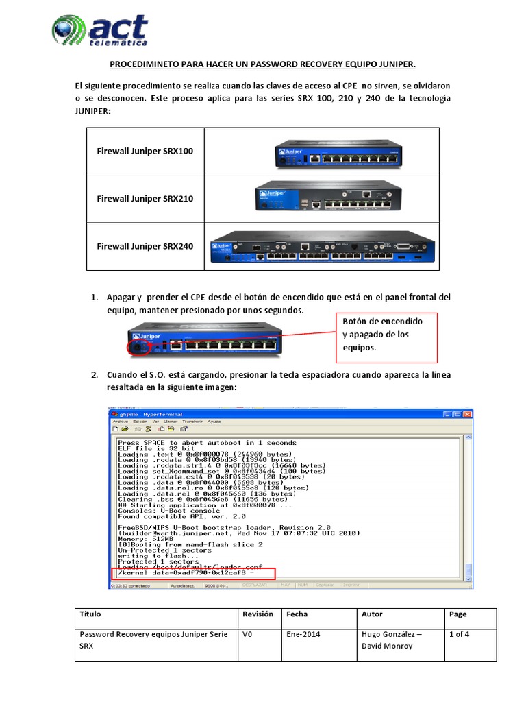 JUNIPER PASSWORD RECOVERY intelligence overview