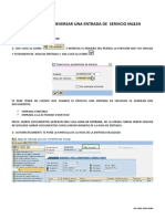 Proceso para Reversar Una Entrada de Servicio en Sap