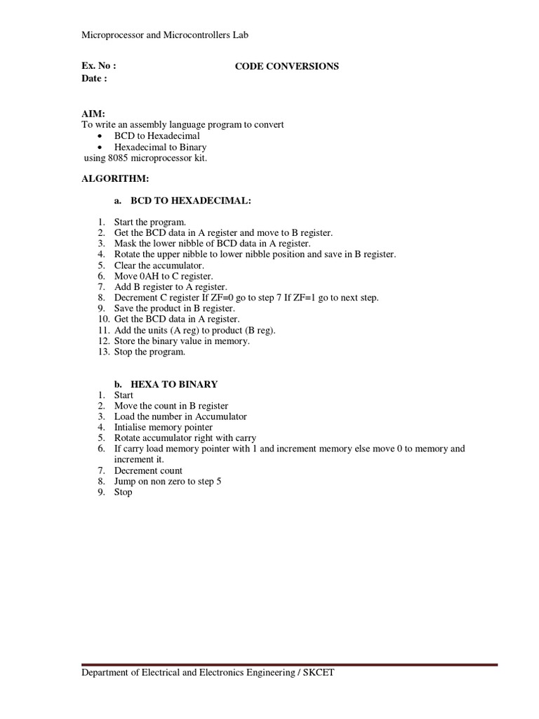 Edited Interfacing and Code Conversion | PDF | Assembly Language ...