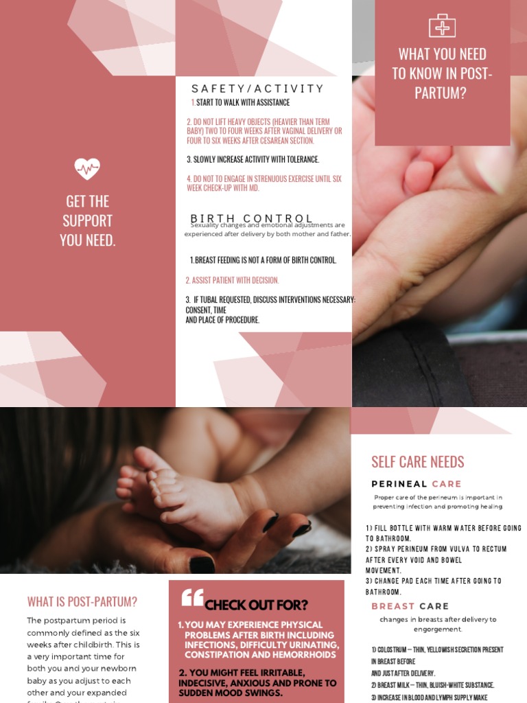 What You Need To Know in Post-Partum?: Safety/Activity | PDF ...