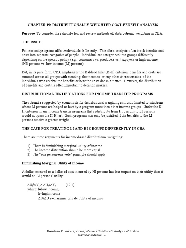 Boardman, Greenberg, Vining, Weimer / CostBenefit Analysis, 4 Edition