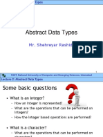 Abstract Data Types: Mr. Shehreyar Rashid