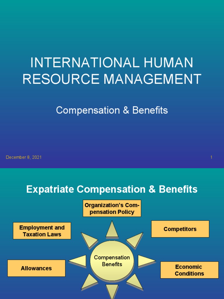 Approaches to International Compensation