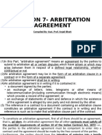 Section 7-Arbitration Agreement: Compiled by - Asst. Prof. Anjali Bhatt