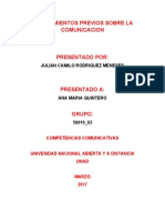 Conocimientos Previos Sobre La Comunicacion