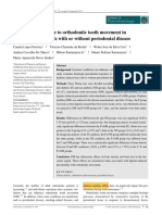 Periodontal Response To Orthodontic Tooth Movement in Diabetes-Induced Rats With or Without Periodontal Disease