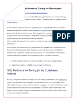 SQL Database Performance Tuning for Developers