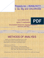 Alkalinity Hardness &chloride