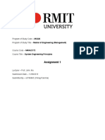 System Engineering Assignment 1 PDF