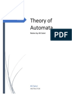 Automata Theory Notes by Ali Saivi 5/7/2020