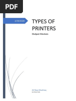 Types of Printers: Output Devices