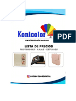 LISTA DE PRECIOS PHOTOBOOKS - CAJAS - ESTUCHES