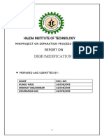 Report On Dehumidification: Haldia Institute of Technology