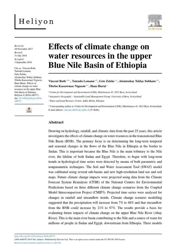 Effects of Climate Change On Water Resources in TH | PDF | General ...