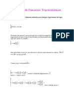 Integración de Funciones Trigonómetricas