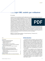 Chirurgie ORL Assistée Par Ordinateur PDF