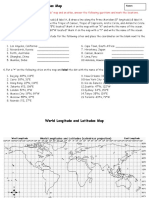 World Longitude and Latitudes Map