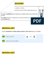 SUBSTITUTION and SOLVING EQUATIONS PDF