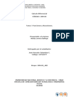 TAREA 1 - FUNCIONES Y SUCESIONES - José Gonzalo Calambás C.