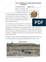 TAREA 7 IMPORTANCIA QUE DE LA GEOMECÁNICA EN LA CONSTRUCCIÓN DE EXCAVACIONES SUBTERRÁNEAS