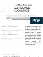 Formación de acetiluros alcalinos