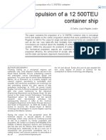 The Propulsion of A 12 500TEU Container Ship