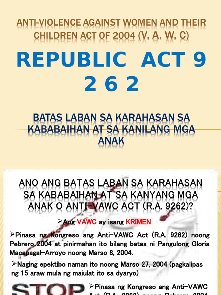 Ra 9262Vawc Tagalog PDF