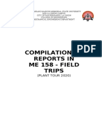 Compilation of Reports in Me 158 - Field Trips: (PLANT TOUR 2020)