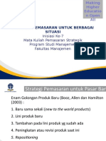 Strategi Pmasaran Untk Brebagai Kondisi Dan Situasi