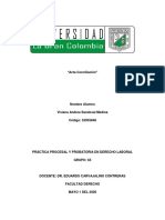 ACTA DE AUDIENCIA DE Conciliacion Laboral Grupo 65 VIVIANA SANDOVAL MEDINA PDF