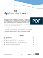 Integrating Algebraic Fractions