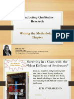 Conducting Qualitative Research: Writing The Methodology